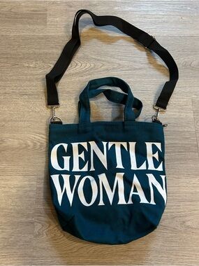 Brand new Gentle Woman Teal mini Canvas Tote Bag with Removable Strap